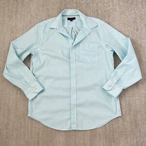 Banana Republic Factory Classic Fit Blue Cotton Long Sleeve Shirt L 16-16.5 Neck